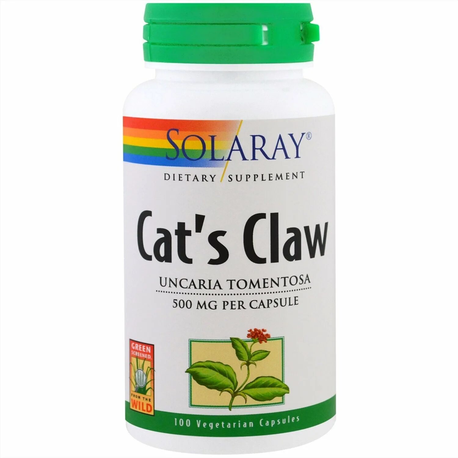 Solaray, кошачий коготь. Solaray Cat's Claw 500 мг (100 капс.). Solaray Cat's Claw 500 MG. Кошачий коготь айхерб. Cat s claw