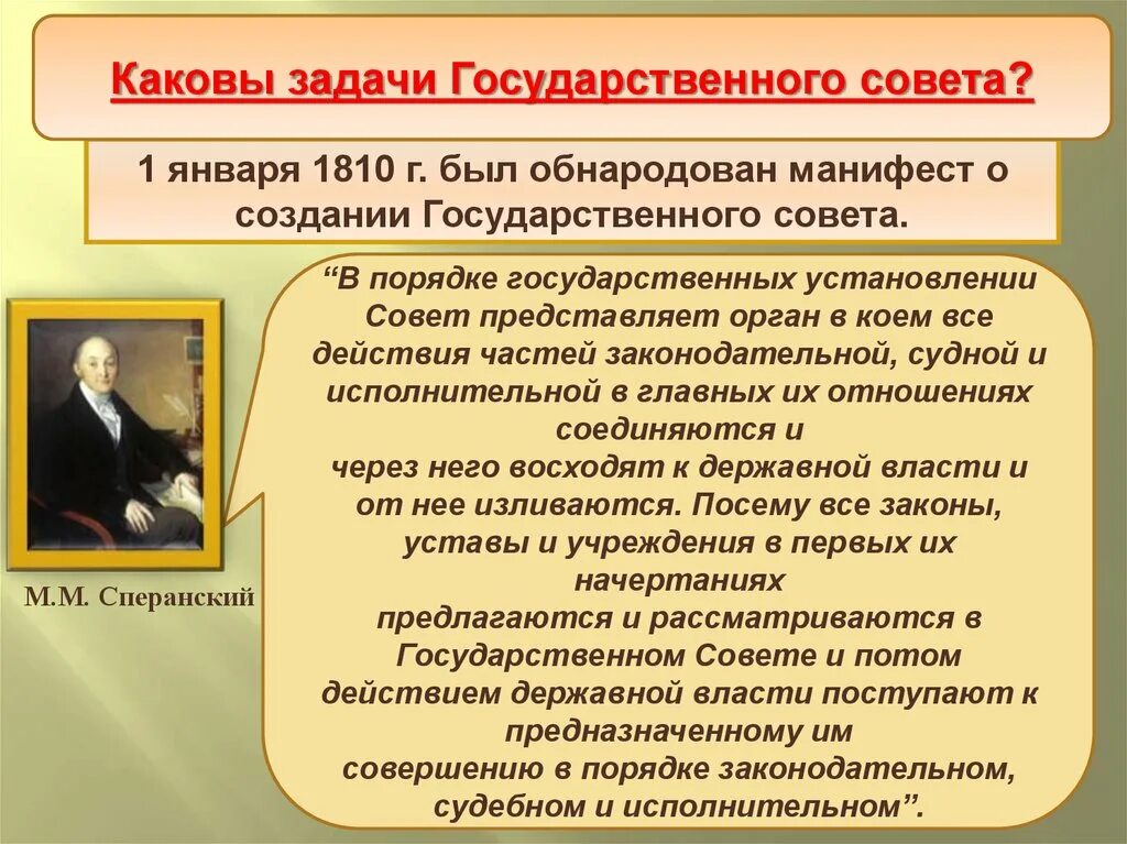 1810 М.М. Сперанский. Результат государственного совета 1810. Учреждение государственного совета Российской империи — 1810. Сперанский Госсовет 1810. 5 учреждение государственного совета