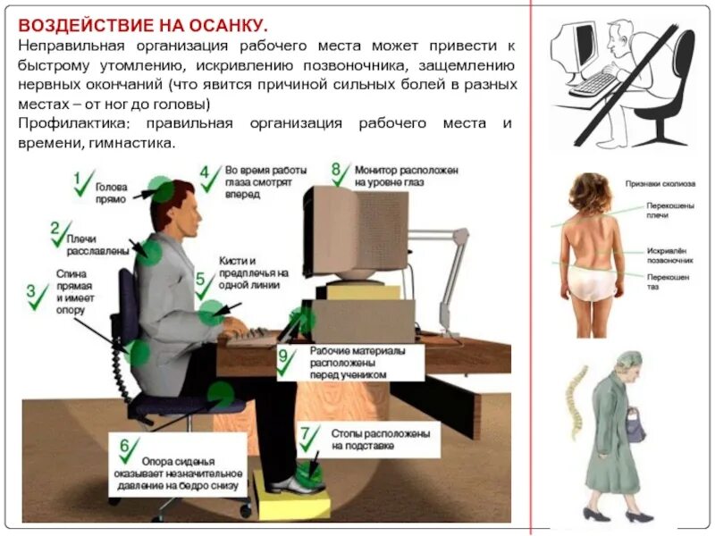 Неправильная организация рабочего места. Осанка при работе с компьютером. Правильная осанка на рабочем месте. Осанка сидя за компьютером.