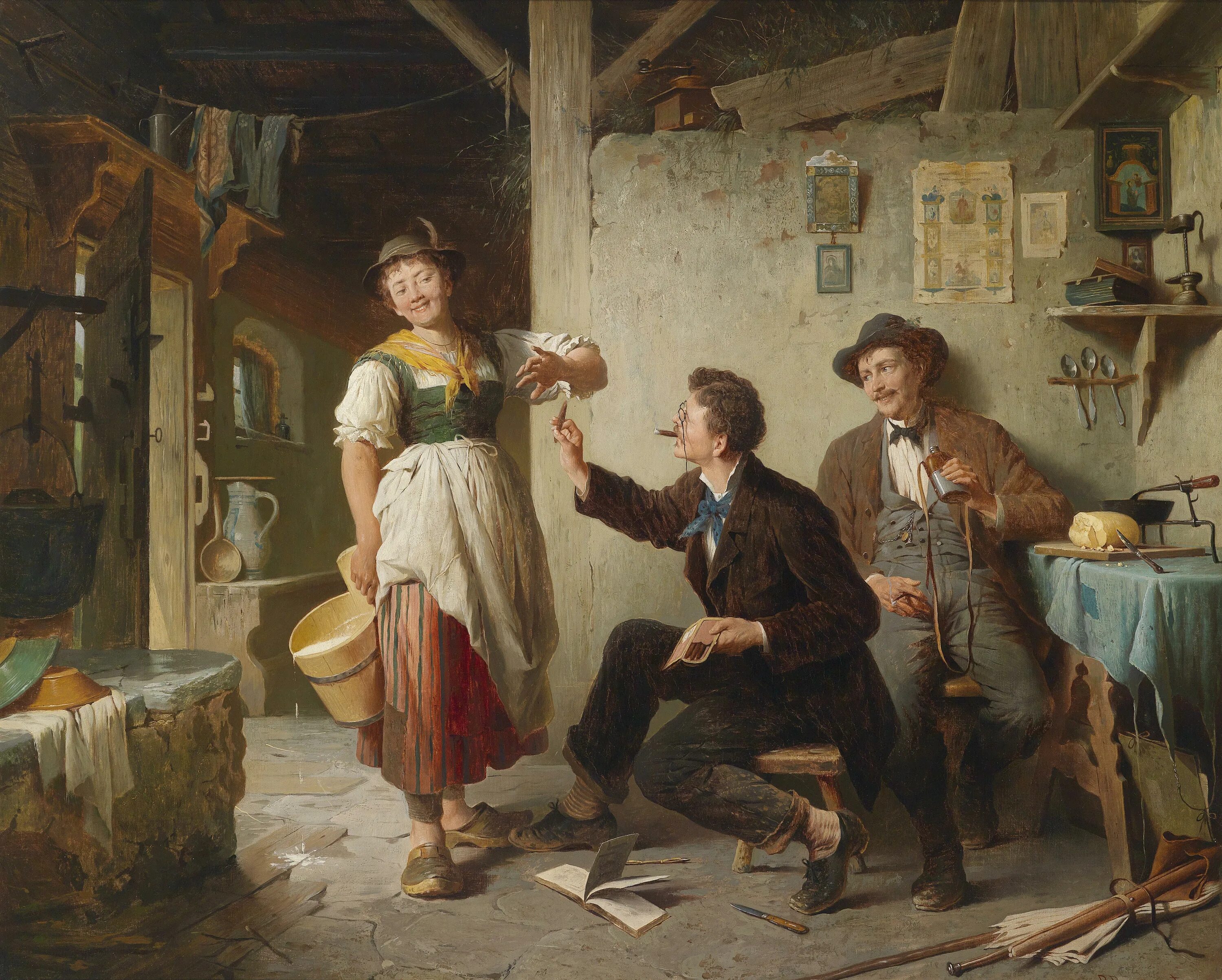 Произведения художников 19 века. Петер Баумгартнер. Peter Baumgartner (1834 - 1911) картины. Питер Баумгартнер художник картины. Жанровая живопись.