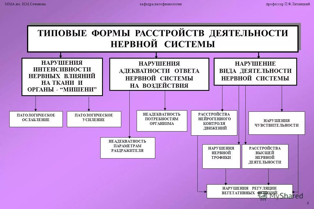 Основные причины нарушения нервной системы