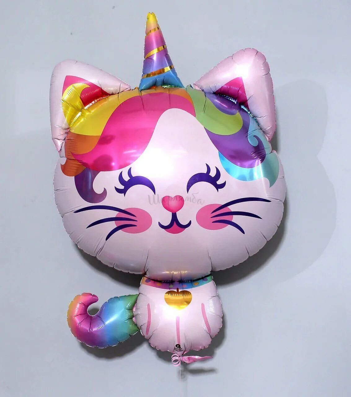 Фольгированный шар кот. Шар фольга кот единорог. котенок единорог шар. шар кошка единорожка. шар фольга котенок.