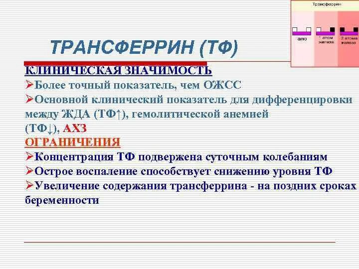 Ожсс ферритин. Трансферрин при железодефицитной анемии. Железосвязывающая способность при железодефицитной анемии. Жда трансферрин. Общая железосвязывающая способность сыворотки норма.