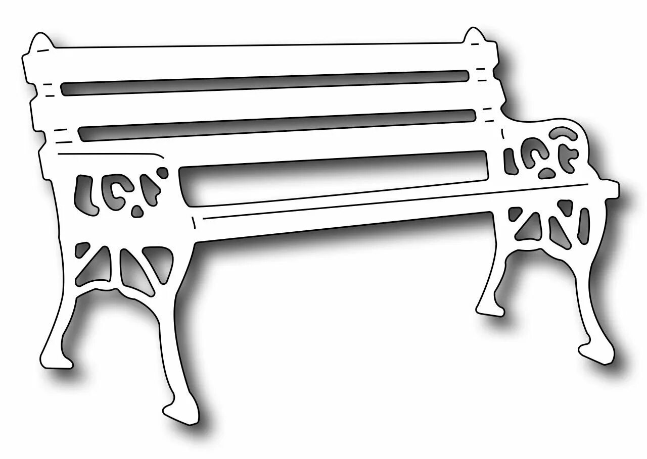 Скамейка трафарет