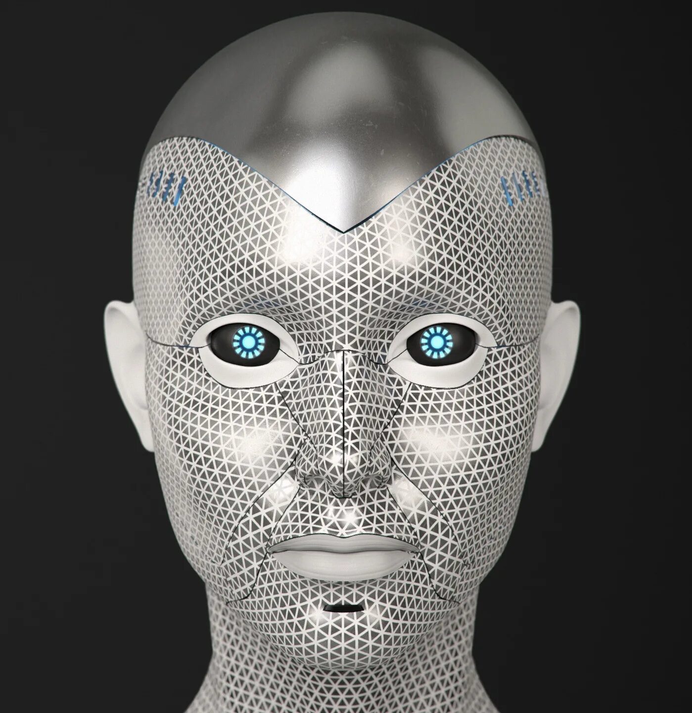 Голова робота. Лицо робота. Кибер лицо. Лицо робота. Киборг улыбается.