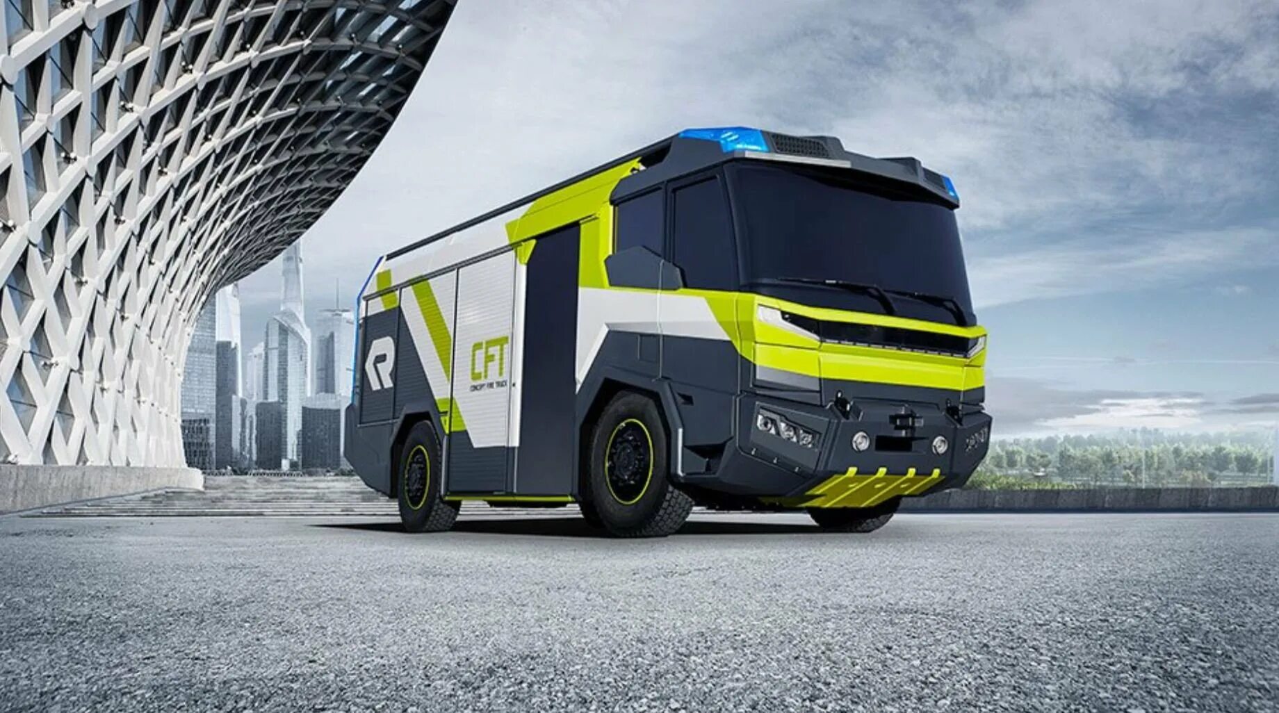 Машины автобусы грузовики. Rosenbauer Fire Truck Concept. Rosenbauer Electric Fire Truck. Rosenbauer RT R-Wing Design 2020. Грузовики будущего.