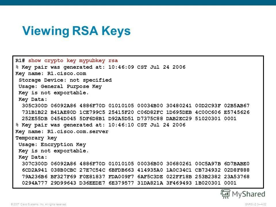 Ошибка расшифровки файла crypto key not. Crypto key generate rsa cisco. rsa ключ. rsa длина ключа. ключ для cisco телефона.