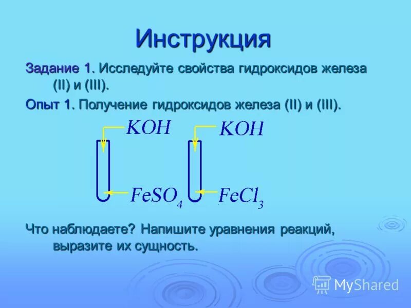 Синтез гидроксидов