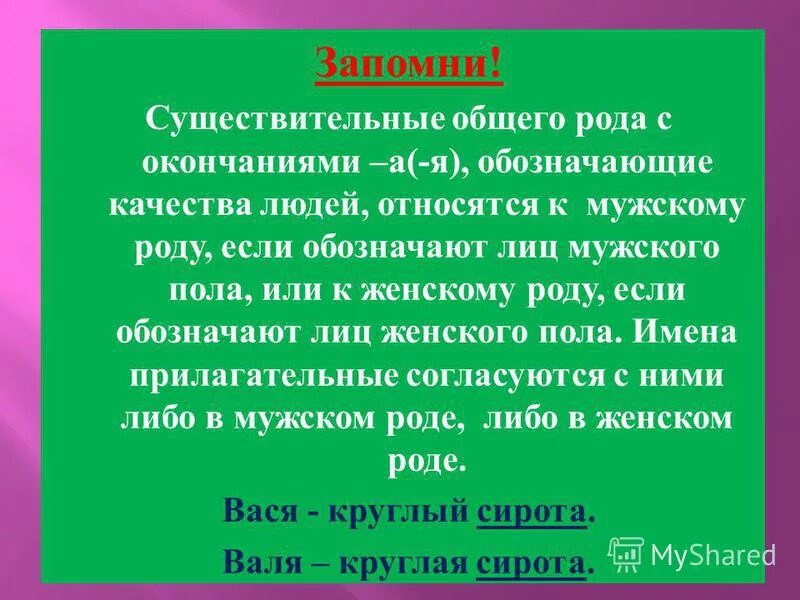 В качестве существительного мужского рода