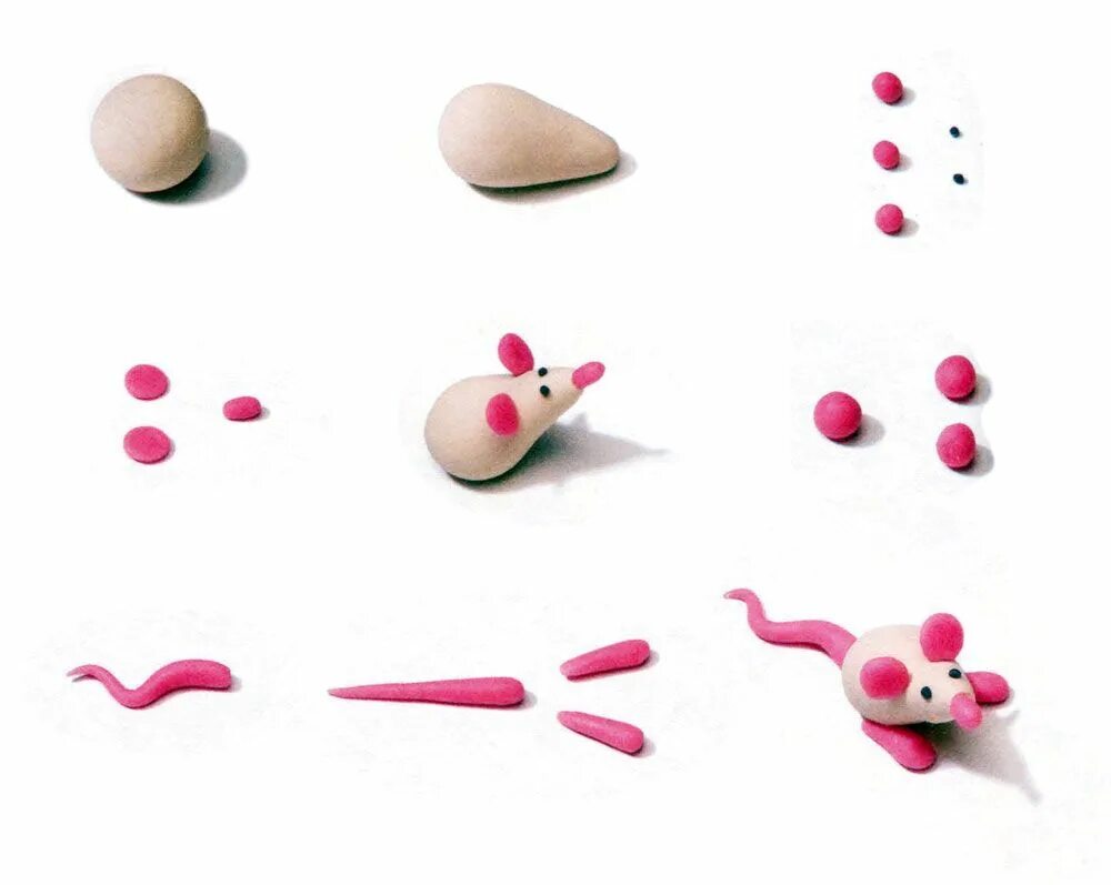 Лепить игрушку из пластилина. Мышка из пластилина для детей пошагово. Фигурки из пластилина для детей 3 4 лет. Поэтапная лепка для дошкольников. Лепка мышки из пластилина.