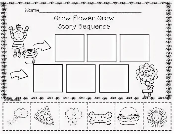 Sequences: picture stories. The tiny Seed by Eric Carle. The tiny Seed. Grow stories