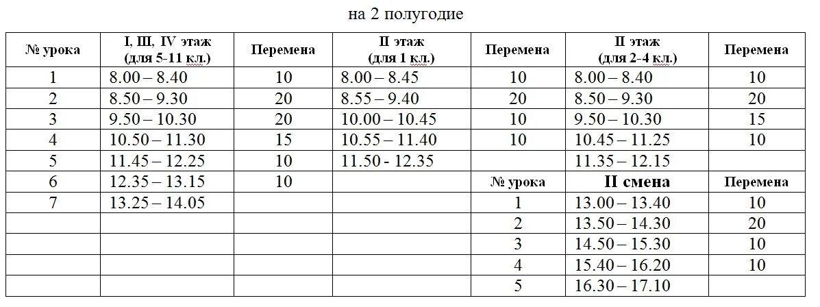 Расписание уроков на 2023 2024 учебный