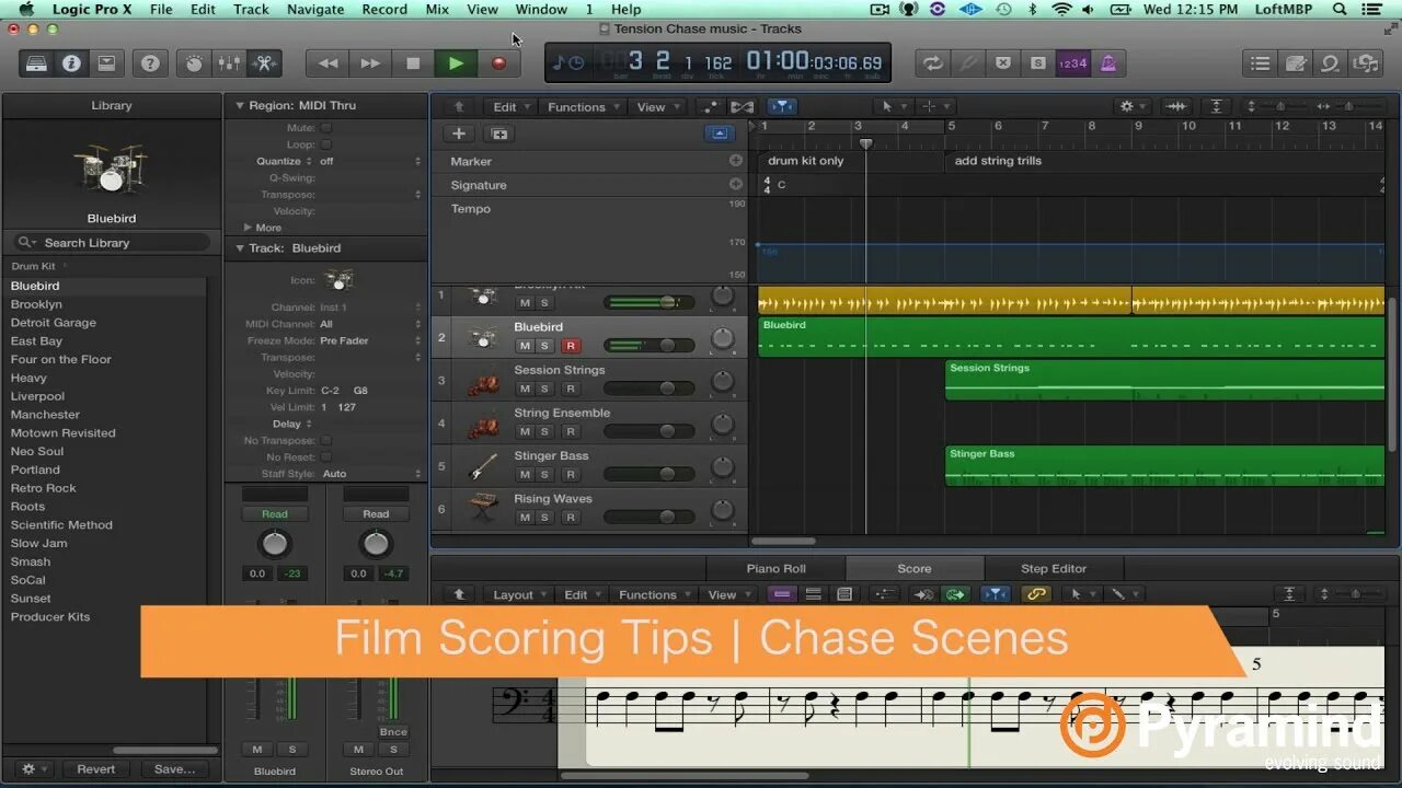 Scoring functions. Scoring with logic pro. logic music program.