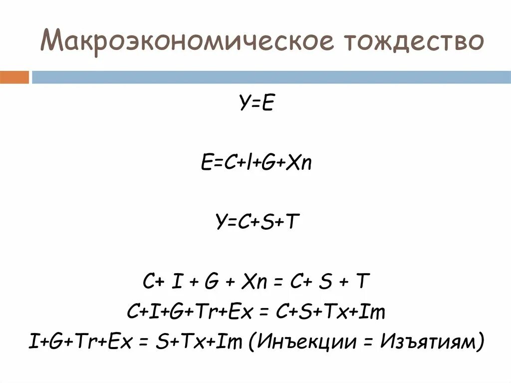В тождестве y c i g nx