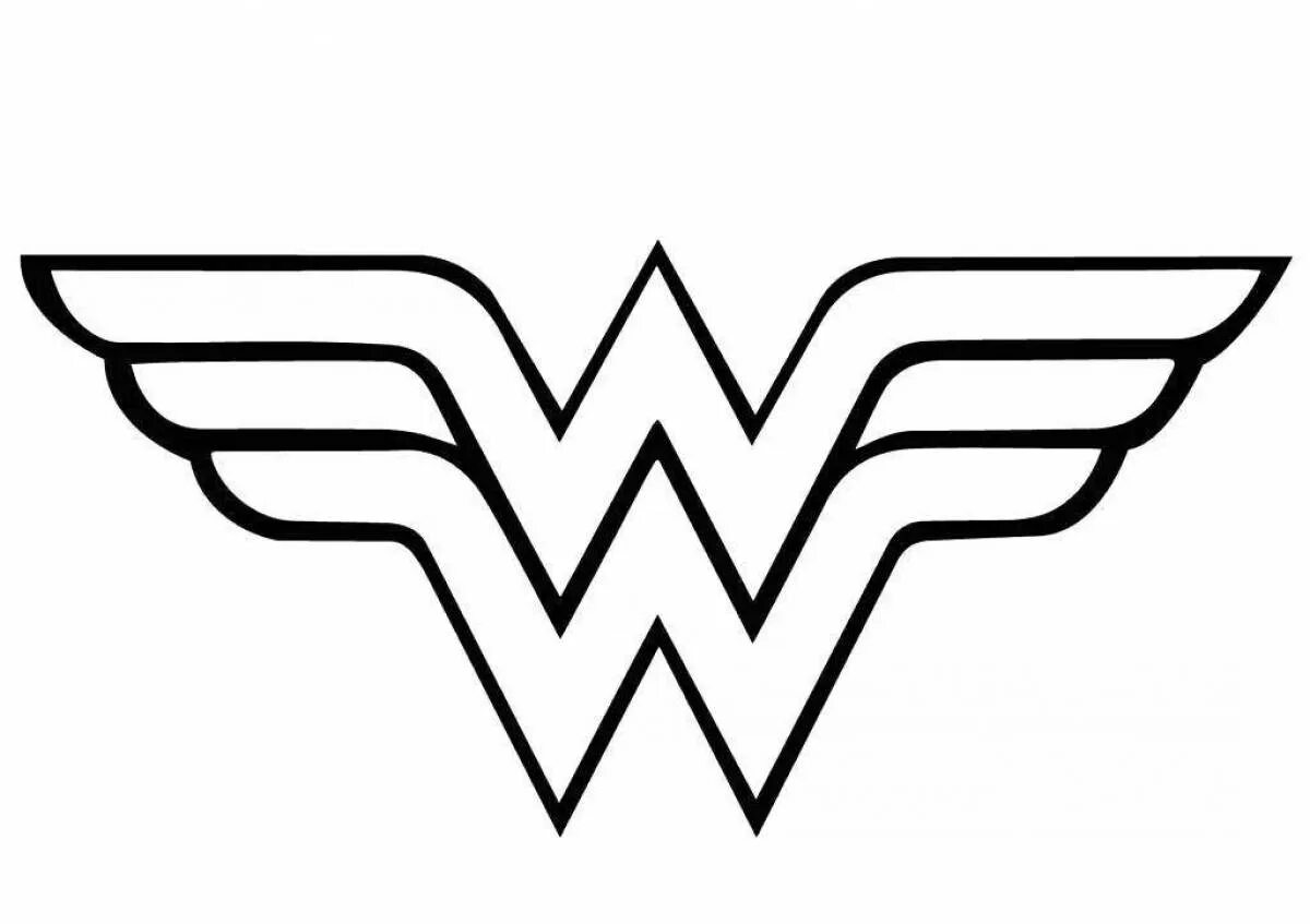 Coloring logos. Чудо женщина логотип. Значок супер женщины. Символ суперженщины. Чудо женщина символика.