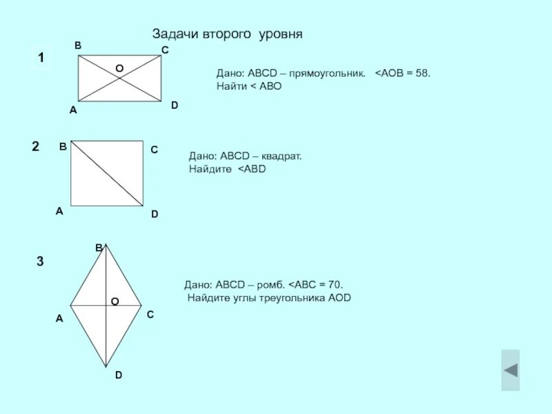 Контрольная работа площади четырехугольников 8