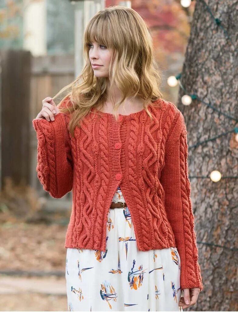 кофта кардиган спицами