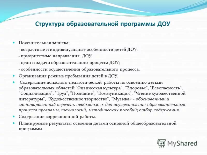 Структура воспитательной программы в доу. Структура образовательной программы дошкольного учреждения. Структура общеобразовательной программы. Структура образовательной программы дошкольного учреждения. Структура образовательной программы доу.