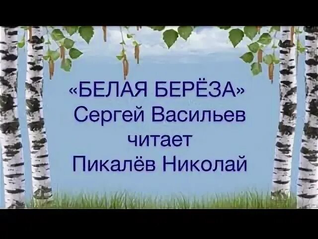 Васильев белая берёза читать. Стихотворение белая берёза Васильев.