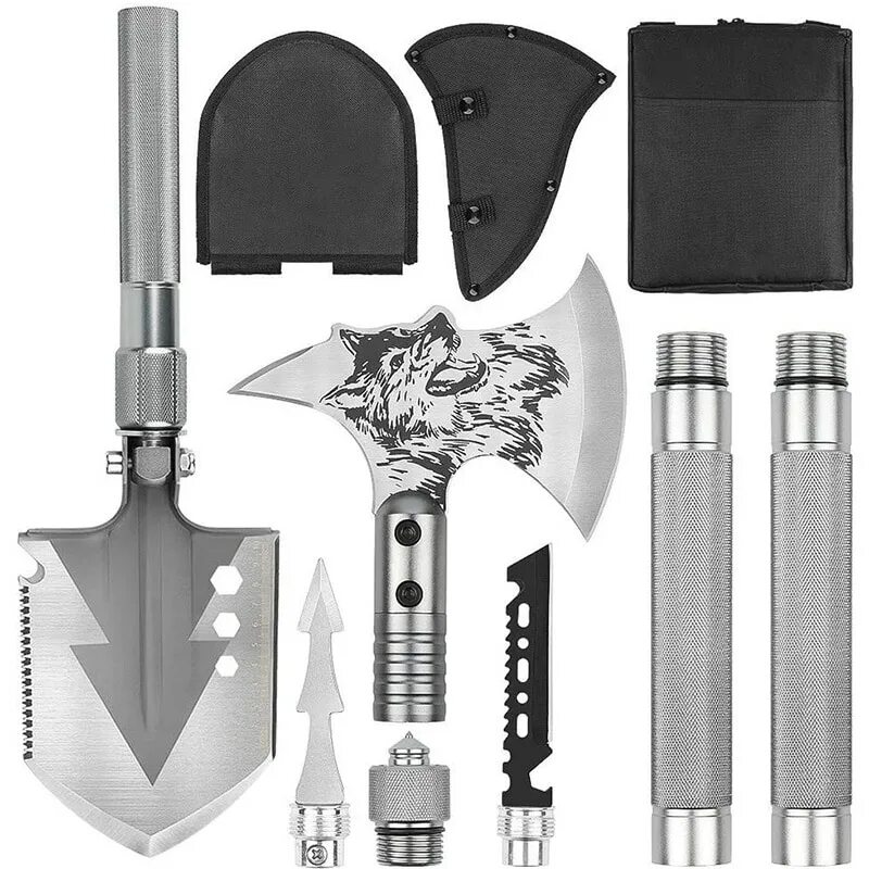 Survival tool. Multifunctional Tool Set лопата. Multifunctional Tool Set лопата топор. Лопата складная Titanum 3049 Multifunctional походная. Folding Axe Survival Tool топор.