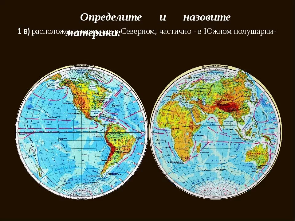 Континенты южного полушария