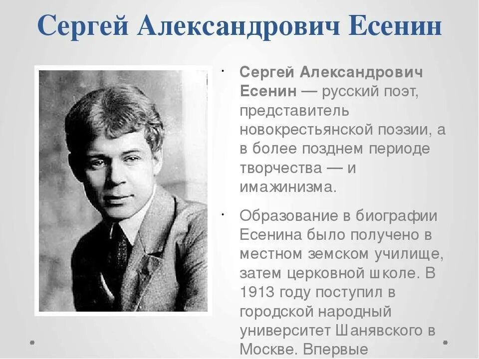 Краткая биография сергея александровича