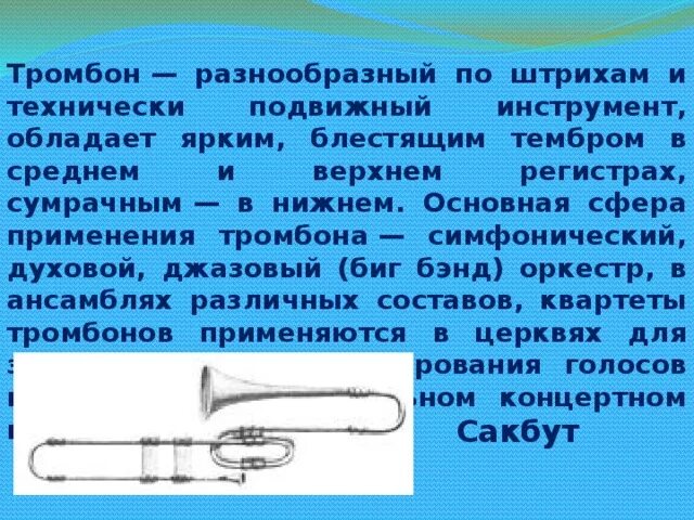 Тромбон это кратко. Доклад про тромбон. Тромбон краткое сообщение. Инструменты симфонического оркестра тромбон. Тромбон слова