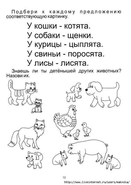 Прочитай слова и подбери соответствующие картинки