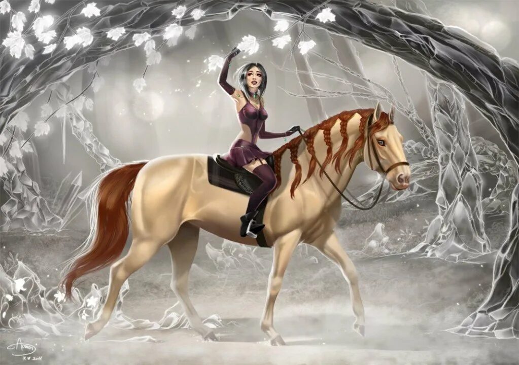 Картер кони видео. Девушка с лошадью. Девушка на коне. Арты лошадей. Девушка на лошади фэнтези.