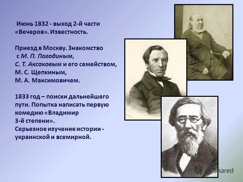 Погодин как я с ним познакомился кратко. М. П. Погодин обосновал в своей теории образование государства ....