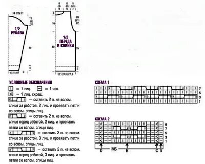 Схема вязания спицами 56 размер