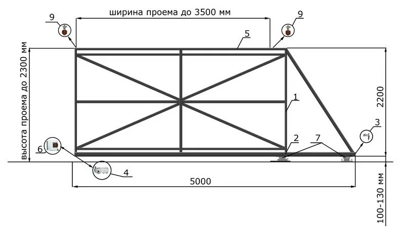 Калькулятор откатных ворот. Чертеж откатных ворот 4м. Чертеж откатных ворот 4 на 2. Откатные ворота чертеж на 4м. Откатные ворота чертеж 3.5.