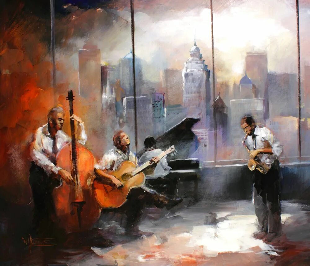 Music painting. Художник Willem Haenraets: Jazz. Художник Willem Haenraets танго. Willem Haenraets картины Tango. Художник-Импрессионист Виллем хенритс (Willem Haenraets).