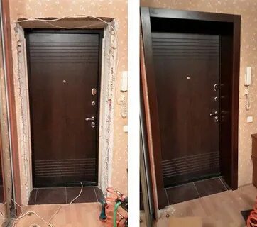 Как установить добор на металлическую дверь