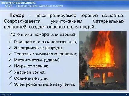 Определение процесса горения