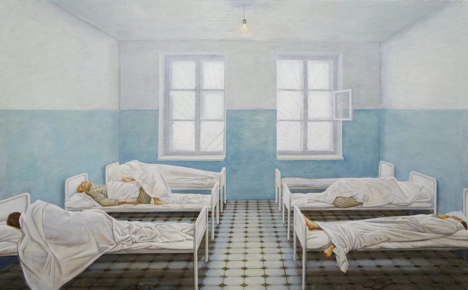 Paint a hospital. Палата психиатрической больницы арт. Советская Больничная палата. Мрачная Больничная палата.