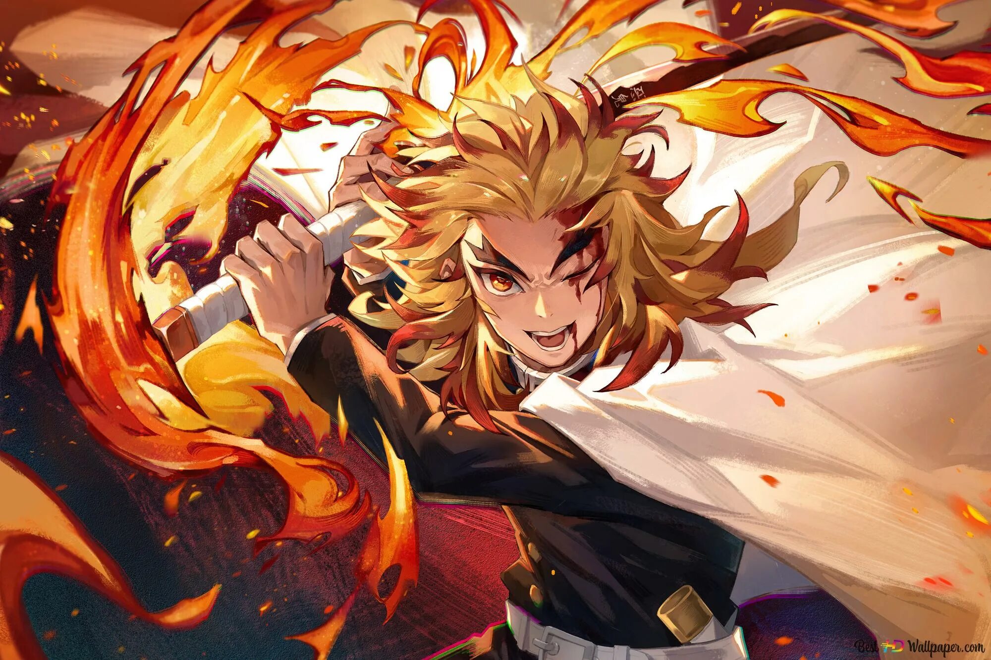 Ренгоко. Ренгоку кёджуро. Аниме клинок рассекающий демонов ренгоку кёджуро. Аниме клинок рассекающий демонов ренгоку. Ренгоку 4к.