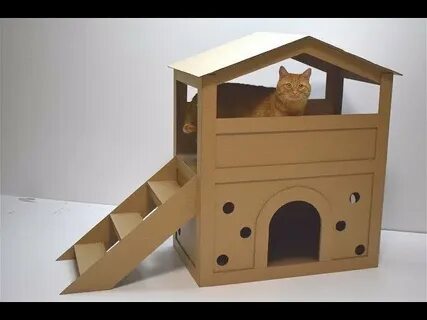 Дом для кота из картона