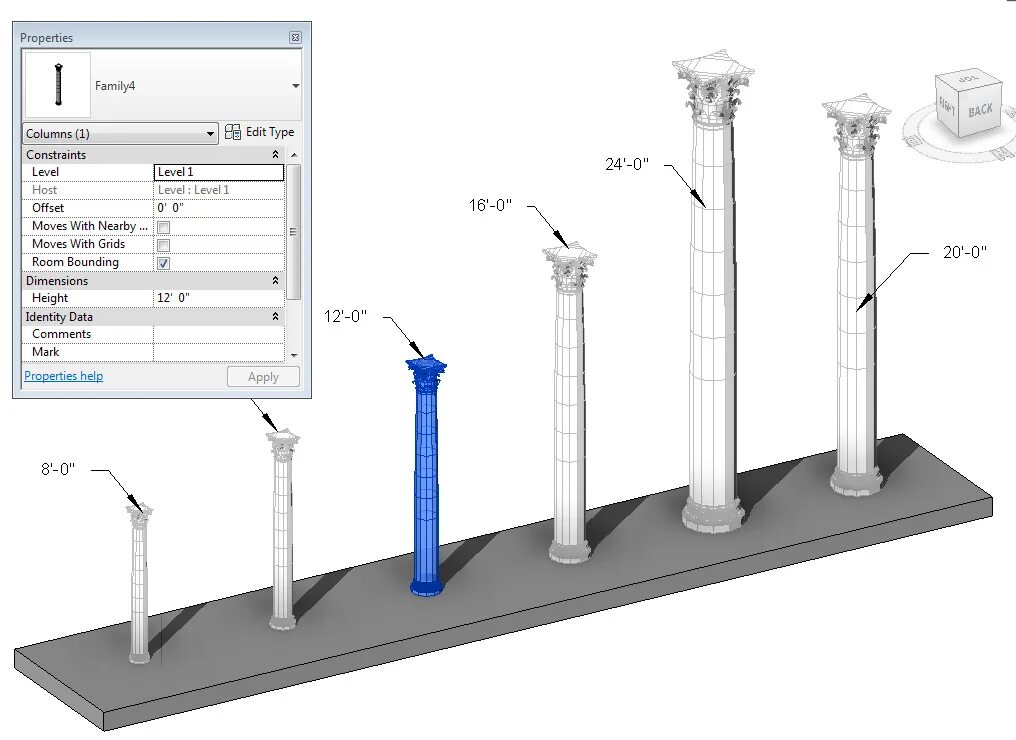 Column properties. Сваи винтовые Revit. Revit колонны. Фонтан ревит семейство. Revit металлическая колонна.