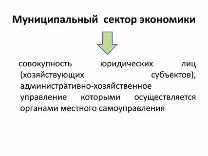Муниципальные экономические системы