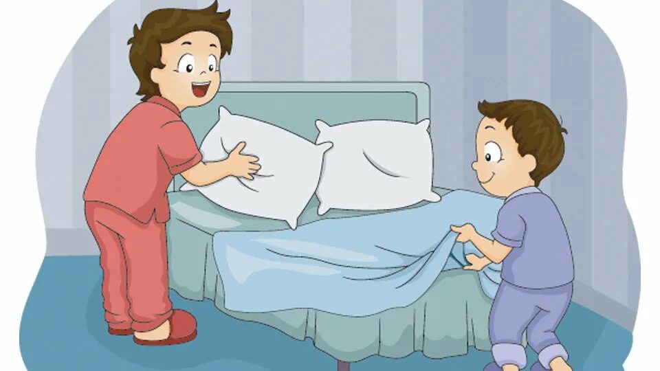 Не заправленная сыном постель. Ребенок заправляет кровать. Ребенок заправляет постель. Ребенок заправляет пастель. Заправленная кровать.