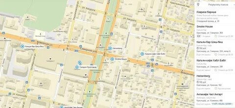 Московская краснодар на карте
