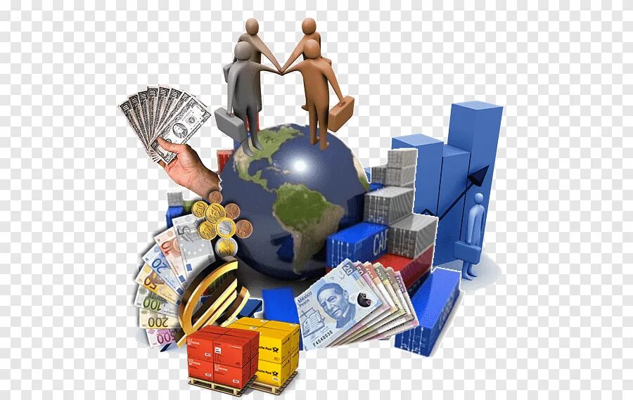 Торговля товарами и услугами. Экономические иллюстрации. Мировой экономический рынок. Экономика иллюстрация.
