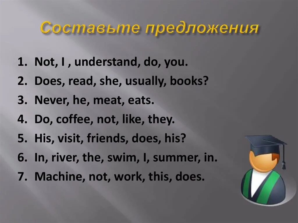 Not i understand do you составьте предложения. Not,i,understand,do,you составить предложение. Составьте предложения 1. not, i, understand. Do you understand me или are you understand me. Перевести understand