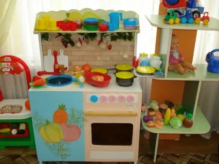 Уголок кухня в детском саду оформление