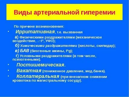 Гиперемия причины