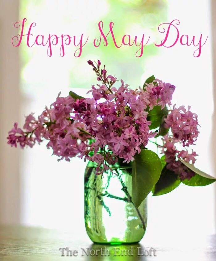 Happy may day. Лилак Дэй. Счастливого майского дня. May Day congratulations.