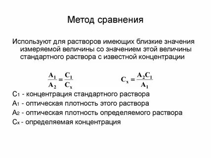 Метод сопоставления показателей