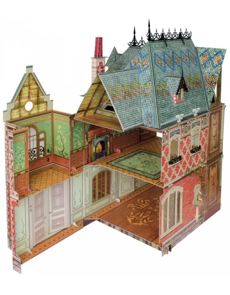 "Умная бумага" сборная модель "кукольный дом" 2 329 дом-2. Victorian Dollhouse кукольный дом. Умная бумага кукольный дом 1. УМБУМ румбокс. Сборные модели домов