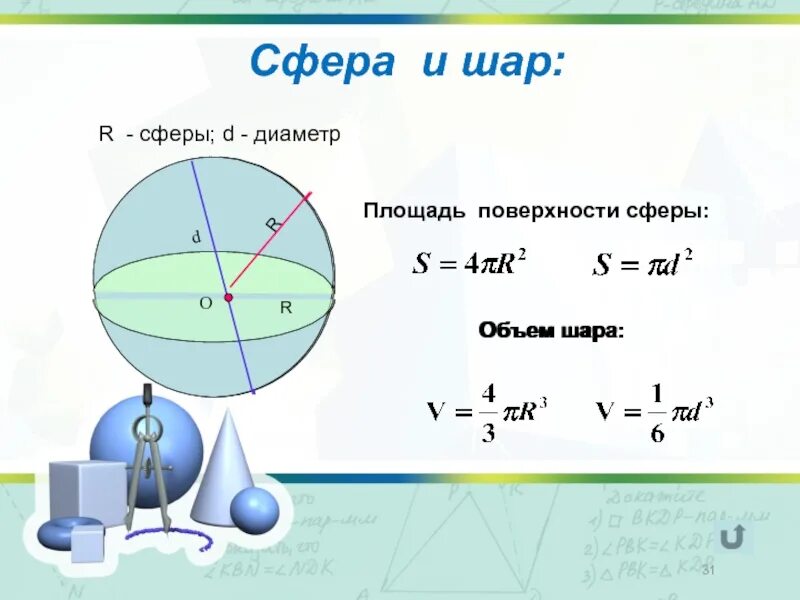 Сколько диаметров у шара. Площадь полной поверхности сферы формула. Площадь поверхности сферы формула через объем. Сфера шар площадь полной поверхности формула. Сфера площадь поверхности сферы.